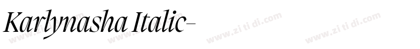 Karlynasha Italic字体转换